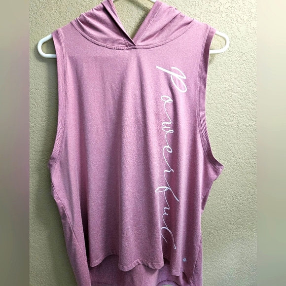 Cali Sport Tops - Cali Sport - Sleeveless Hoodie Workout Shirt with Hood - Size XL